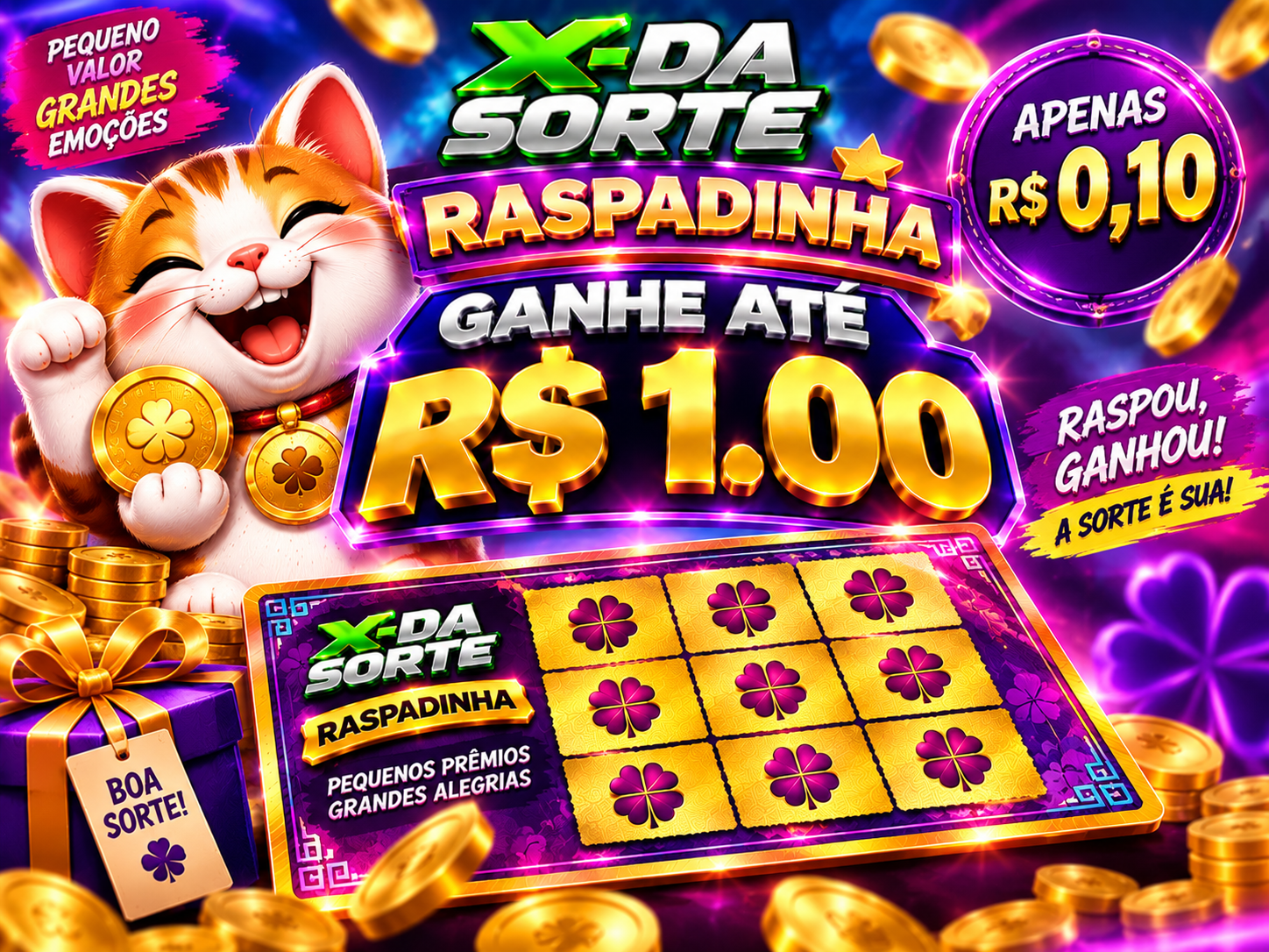 GANHE ATÉ R$ 1.00